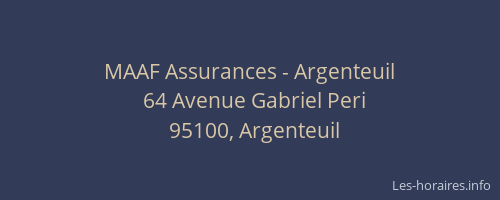 MAAF Assurances - Argenteuil
