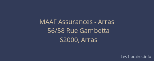 MAAF Assurances - Arras