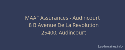 MAAF Assurances - Audincourt