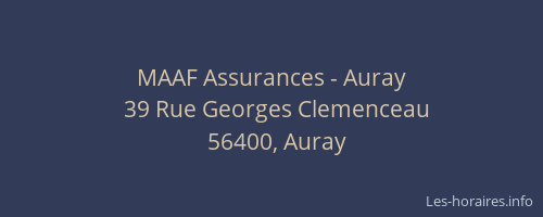 MAAF Assurances - Auray