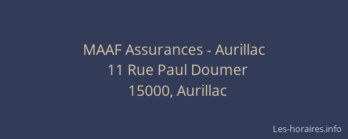 MAAF Assurances - Aurillac