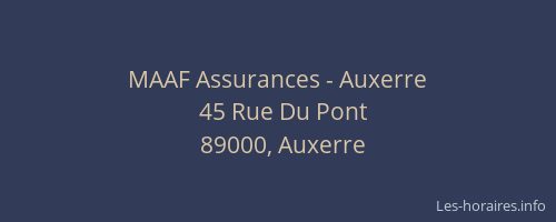 MAAF Assurances - Auxerre