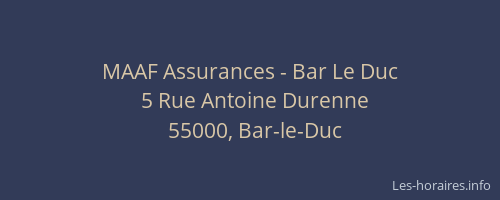 MAAF Assurances - Bar Le Duc