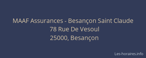 MAAF Assurances - Besançon Saint Claude