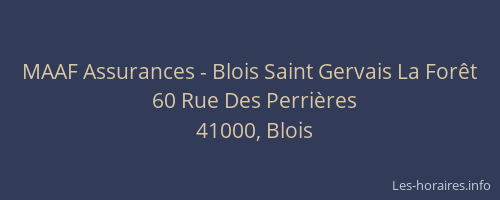 MAAF Assurances - Blois Saint Gervais La Forêt