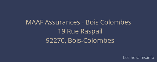 MAAF Assurances - Bois Colombes