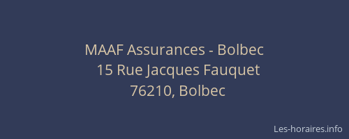 MAAF Assurances - Bolbec