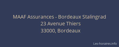 MAAF Assurances - Bordeaux Stalingrad