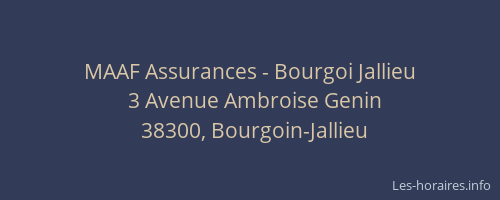 MAAF Assurances - Bourgoi Jallieu