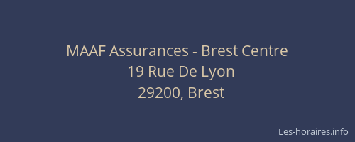 MAAF Assurances - Brest Centre