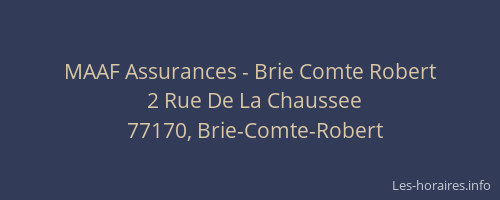 MAAF Assurances - Brie Comte Robert