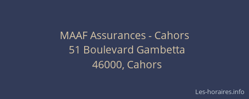 MAAF Assurances - Cahors
