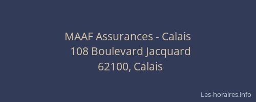 MAAF Assurances - Calais