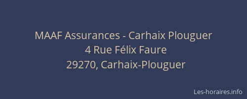 MAAF Assurances - Carhaix Plouguer
