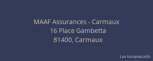 MAAF Assurances - Carmaux