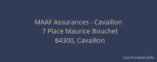 MAAF Assurances - Cavaillon