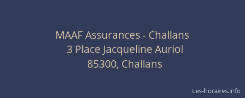 MAAF Assurances - Challans
