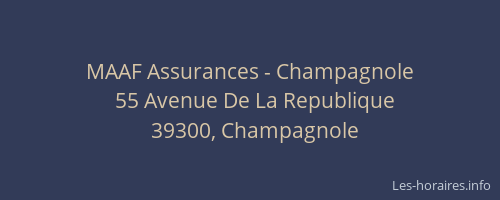 MAAF Assurances - Champagnole