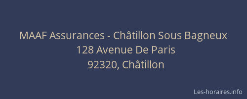 MAAF Assurances - Châtillon Sous Bagneux