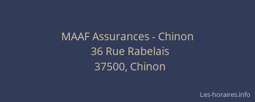 MAAF Assurances - Chinon