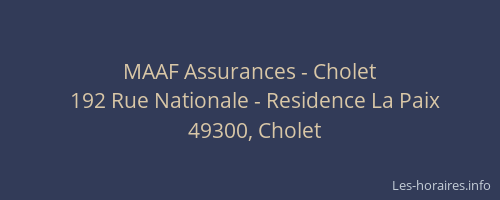 MAAF Assurances - Cholet