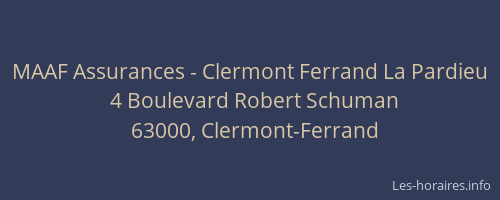 MAAF Assurances - Clermont Ferrand La Pardieu