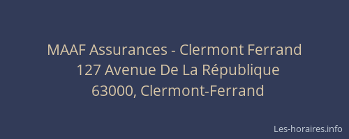 MAAF Assurances - Clermont Ferrand