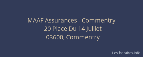 MAAF Assurances - Commentry