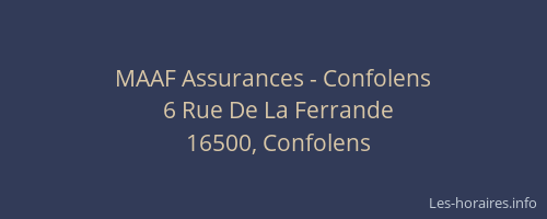MAAF Assurances - Confolens