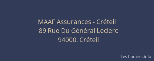 MAAF Assurances - Créteil