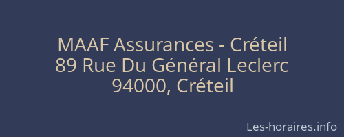 MAAF Assurances - Créteil