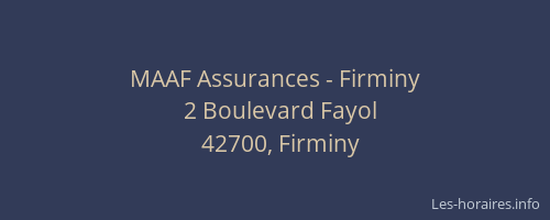 MAAF Assurances - Firminy
