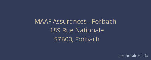 MAAF Assurances - Forbach