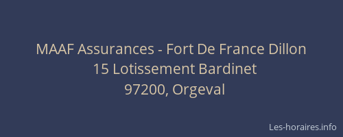 MAAF Assurances - Fort De France Dillon