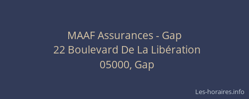 MAAF Assurances - Gap