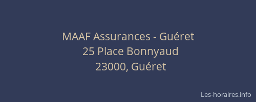 MAAF Assurances - Guéret
