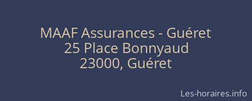 MAAF Assurances - Guéret