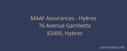 MAAF Assurances - Hyères