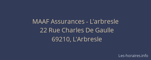 MAAF Assurances - L'arbresle