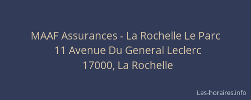 MAAF Assurances - La Rochelle Le Parc