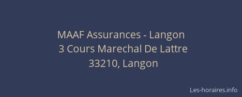 MAAF Assurances - Langon
