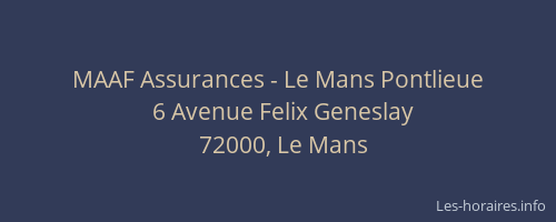 MAAF Assurances - Le Mans Pontlieue