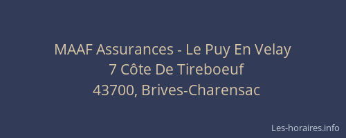 MAAF Assurances - Le Puy En Velay