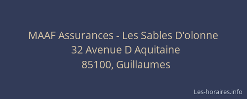 MAAF Assurances - Les Sables D'olonne