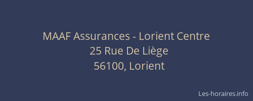 MAAF Assurances - Lorient Centre