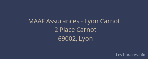 MAAF Assurances - Lyon Carnot