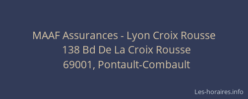 MAAF Assurances - Lyon Croix Rousse