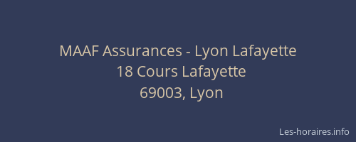 MAAF Assurances - Lyon Lafayette