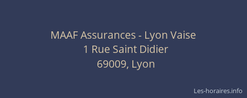 MAAF Assurances - Lyon Vaise