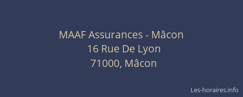 MAAF Assurances - Mâcon